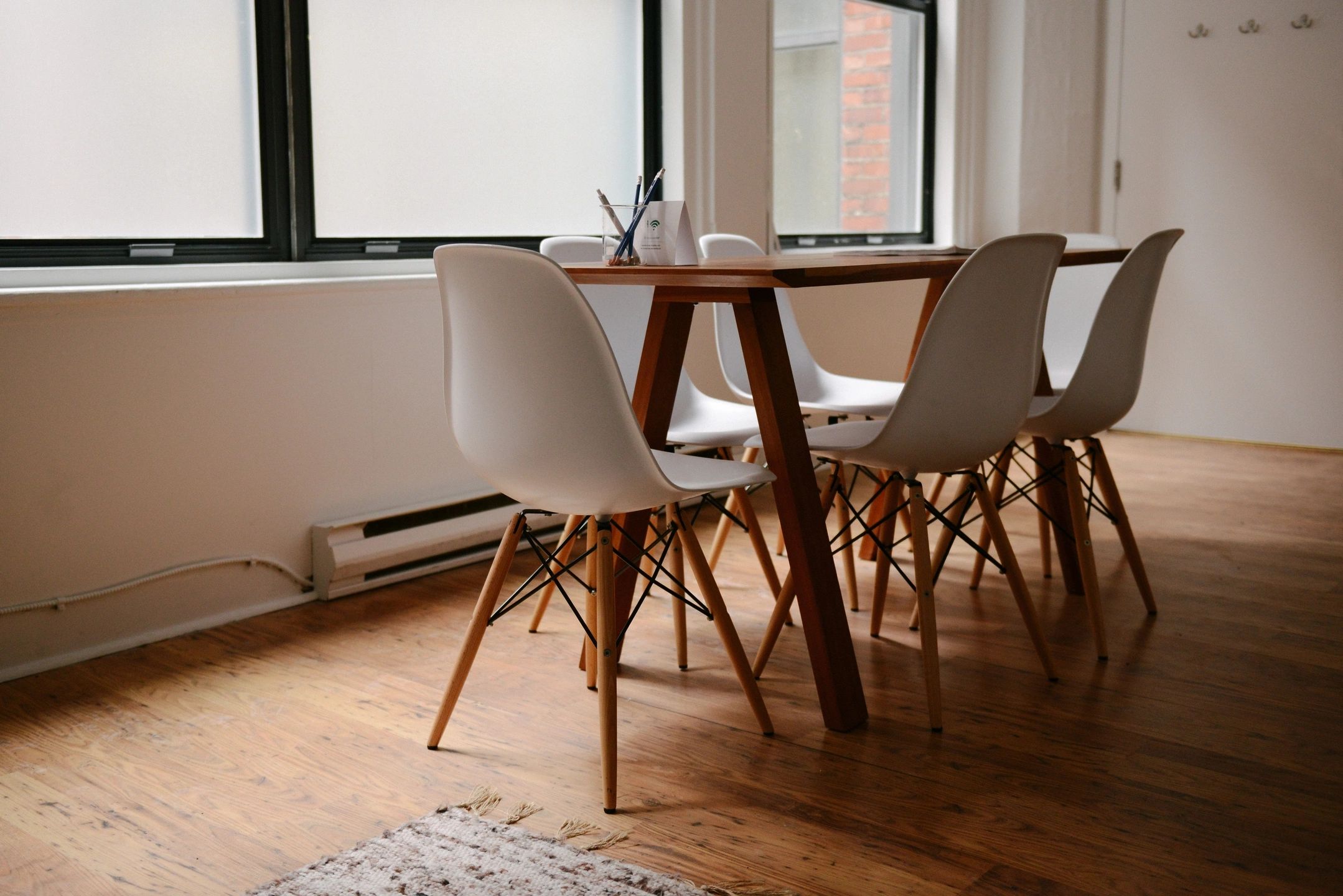 A bright, focused meeting space