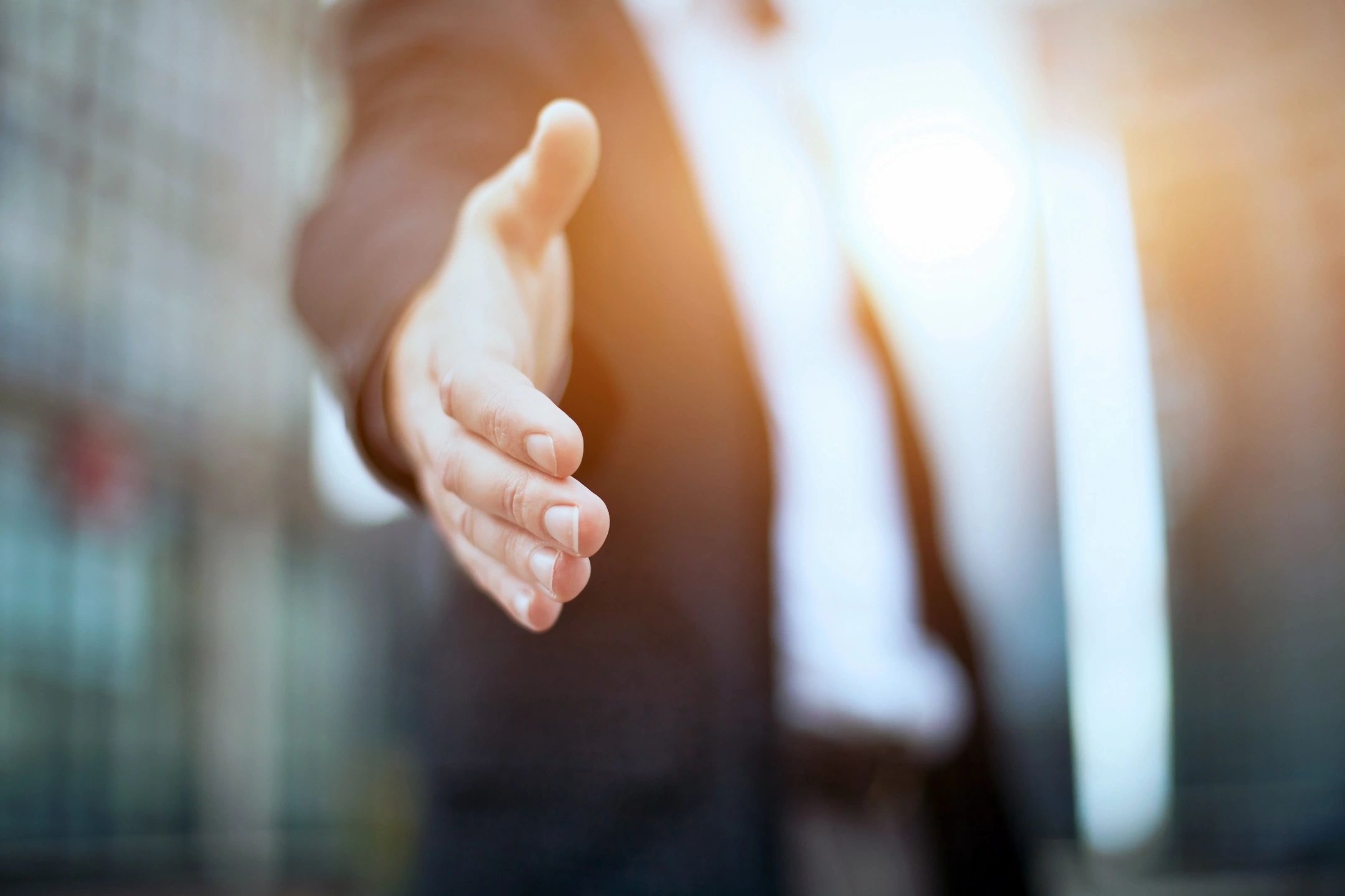 A handshake sealing a working partnership